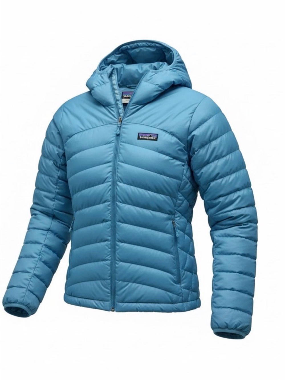 Patagonia Women's Small, Blue Hooded Puffy Jacket size small like new